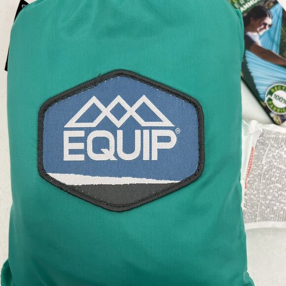 Equip One Person 100% Recycled Nylon Travel Hammock Green Breathable Fast Drying - Picture 3 of 11